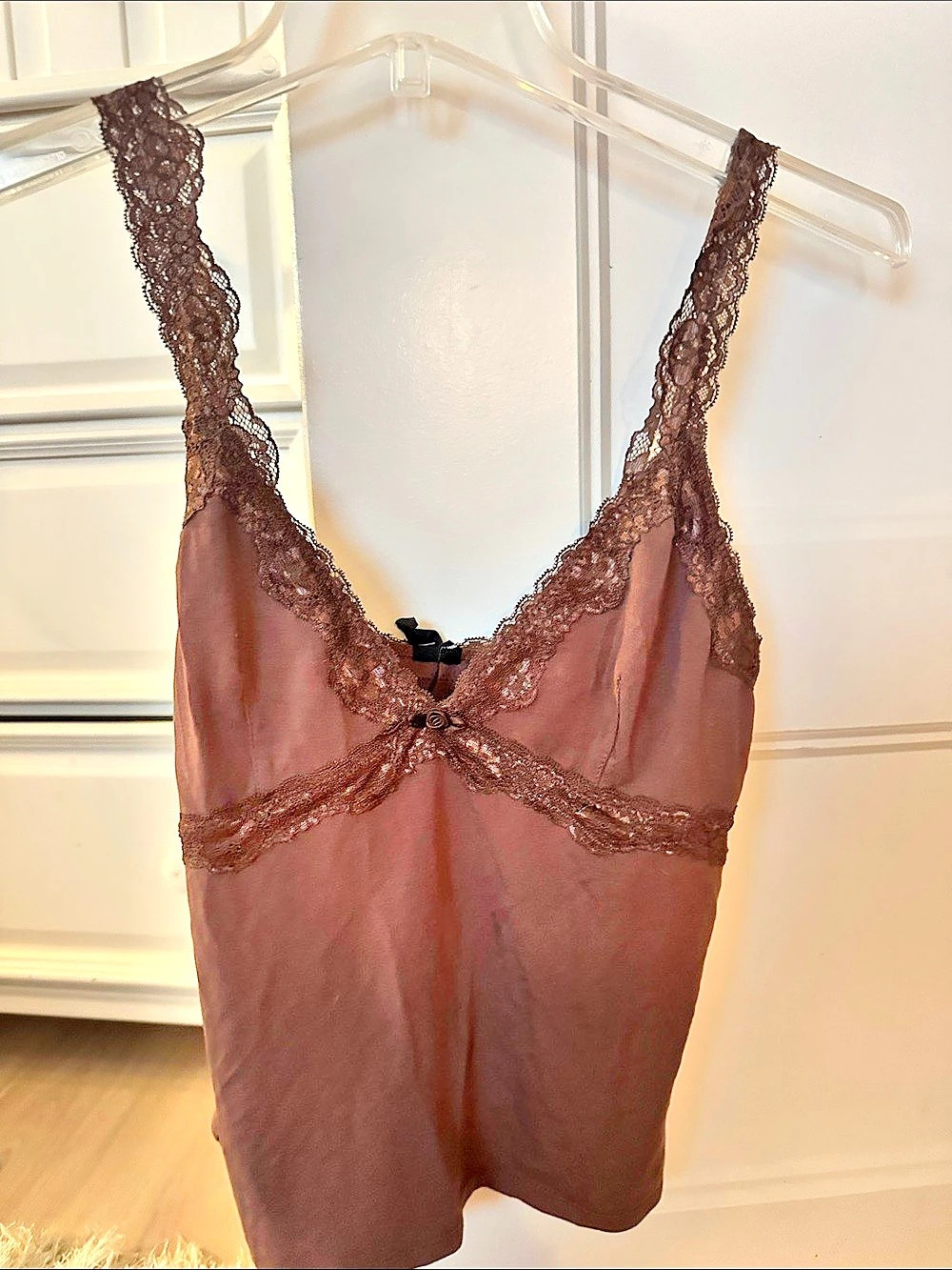 Urban Outfitters Lace Trim Camisole in Brown Size Medium NWT